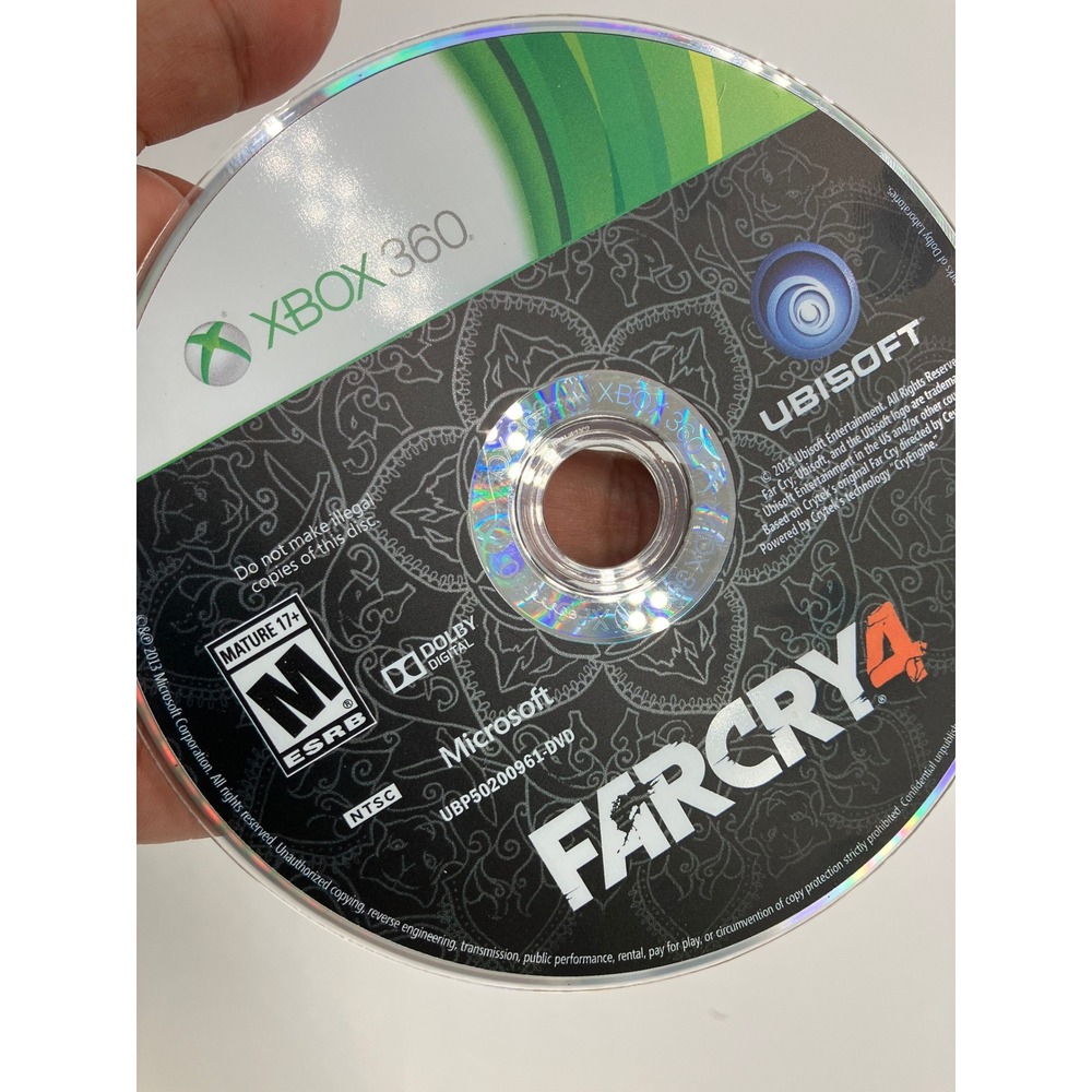 Far Cry 4‎ Microsoft Xbox 360 Ubisoft 2014 NTSC Video Game Disc Only